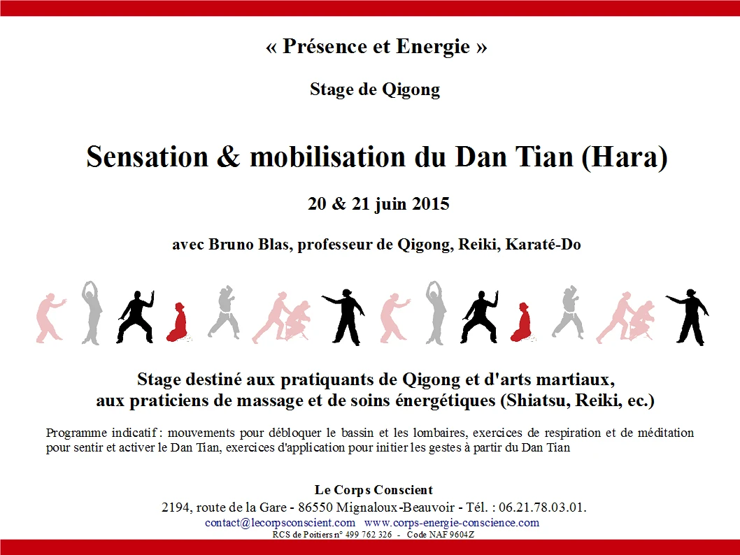 Stage "sensation &amp; mobilisation du Dan Tian (Hara)"