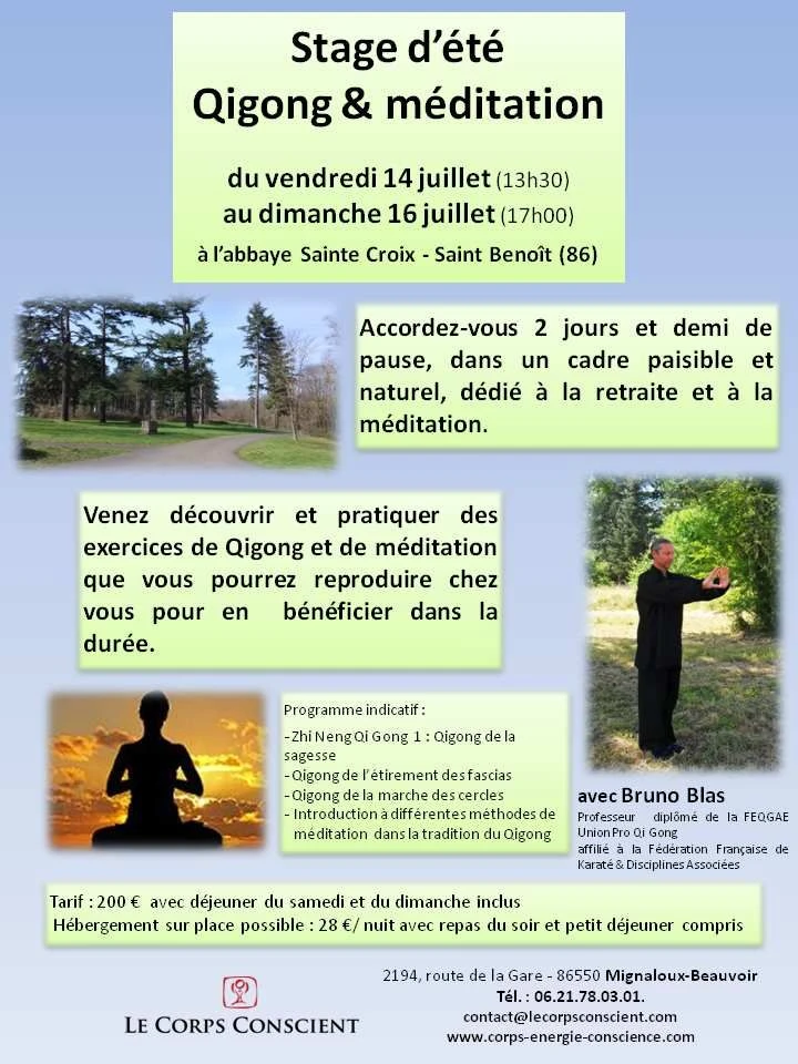 Stage d'été Qigong et méditation