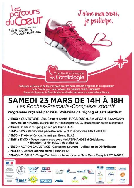 Parcours du Coeur le 23 mars 2019