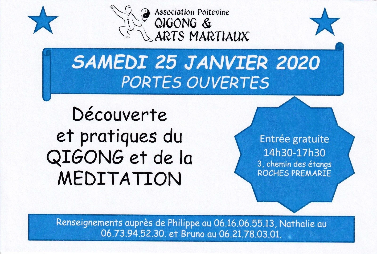 Venez découvrir le Qigong et la méditation !