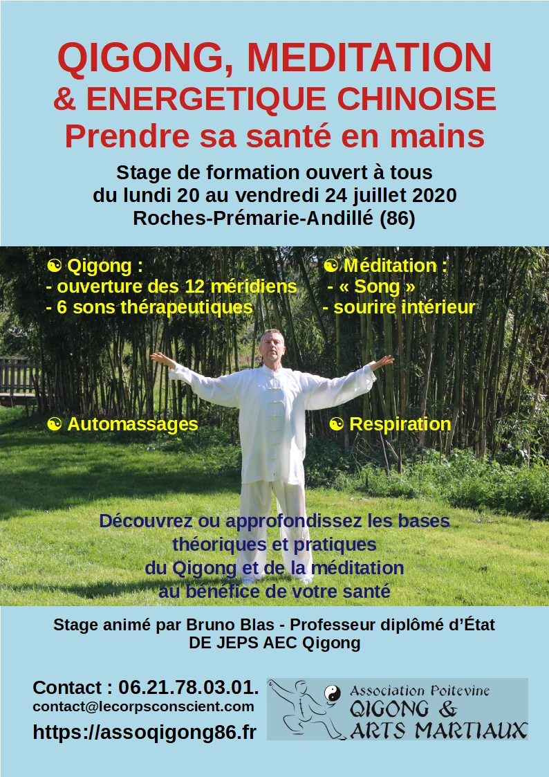 Stage "Qigong, méditation &amp; énergétique chinoise : prendre sa santé en mains"