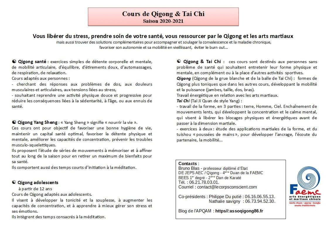 Cours hebdomadaires